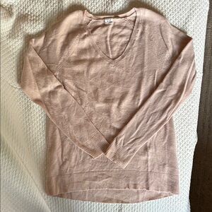 Pink V-Neck Sweater
